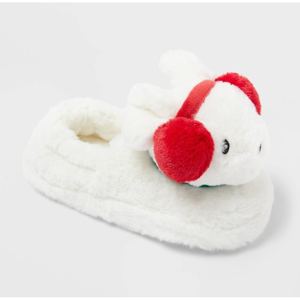 Toddler Winter Mouse Scuff Slippers Wondershop Ivory Off-White Size S 5T-6T